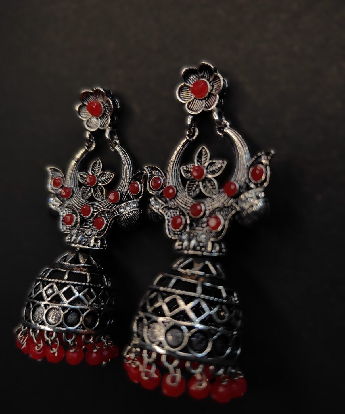 Red Light Weight Jhumkas