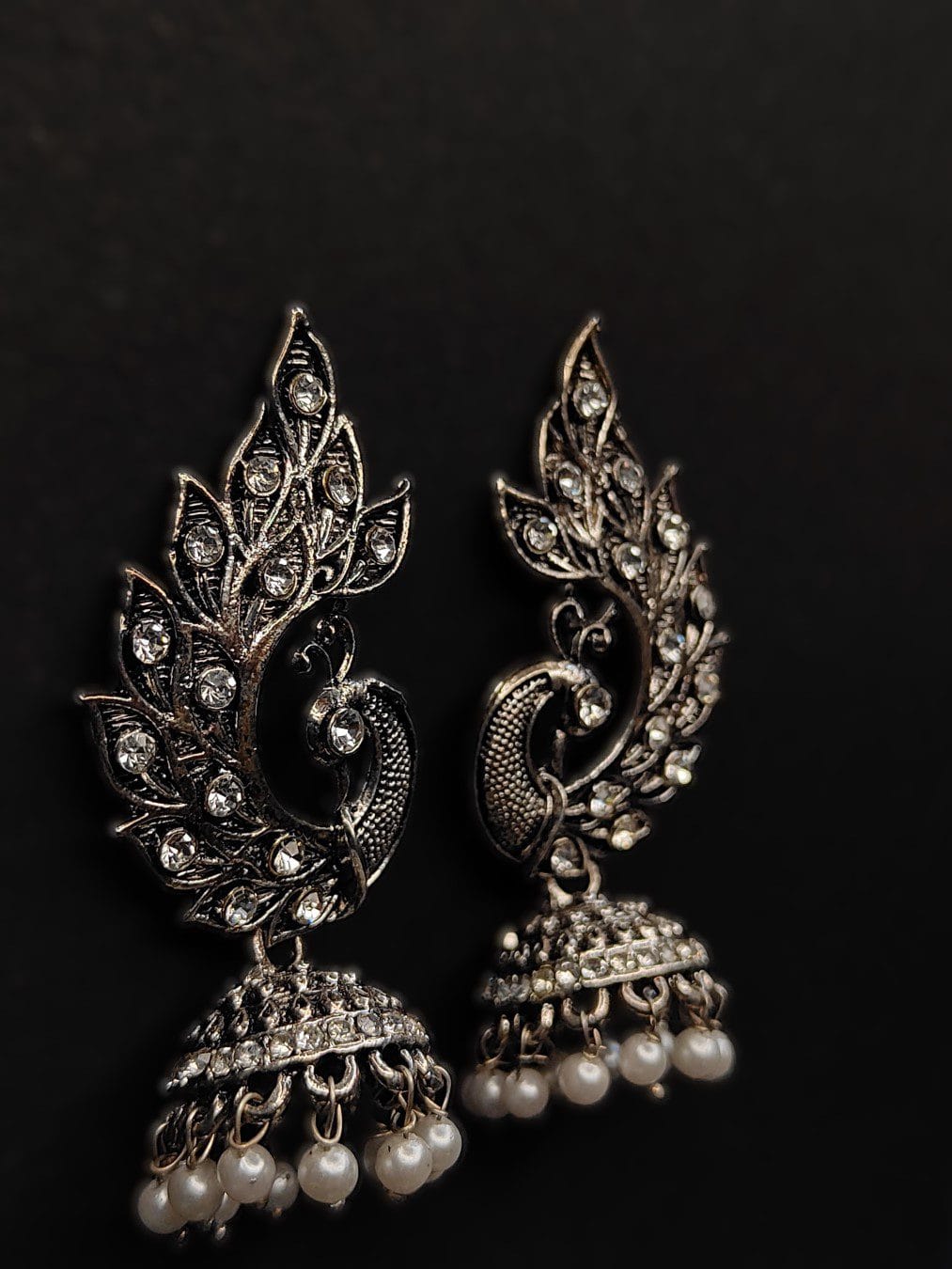 Ekaashi Majestic Peacock Jhumkas - Image 4