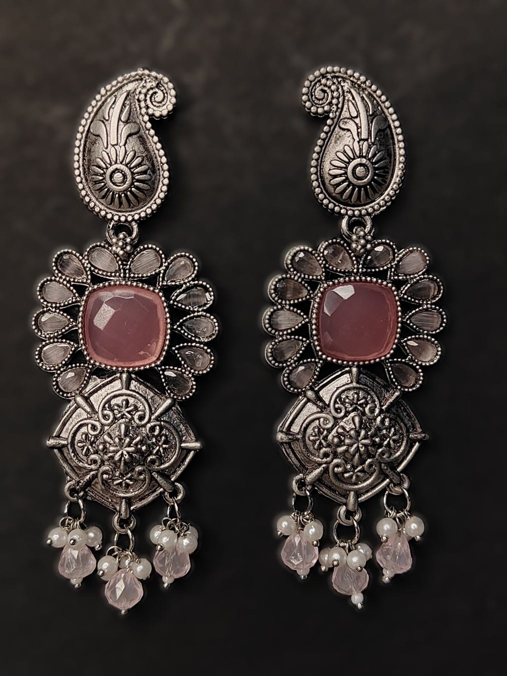 Ekaashi Rosy Paisley Drops - Image 4